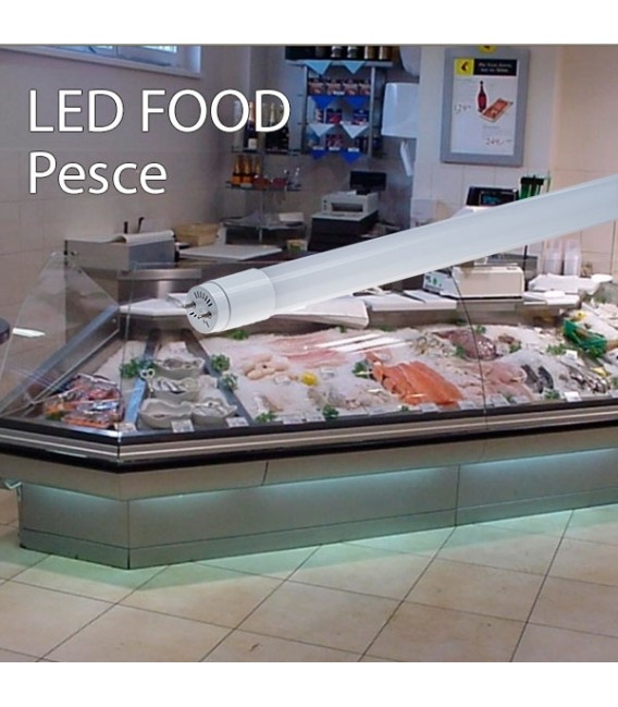 TUBO LED IN VETRO 14W 90CM 360° T8 PER ALIMENTI PESCE