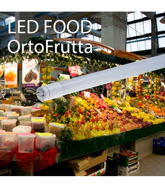 TUBO LED IN VETRO 14W 90CM 360° T8 PER ALIMENTI VERDURA