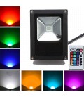 PROIETTORE LED 10W RGB SOTTILE +RADIOCOMANDO