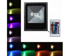 PROIETTORE LED 20W RGB SOTTILE + RADIOCOMANDO