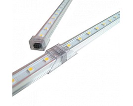 BARRA LED ALLUMINIO. 72LED BIANCO  1mt 12V CON COVER BIANCA