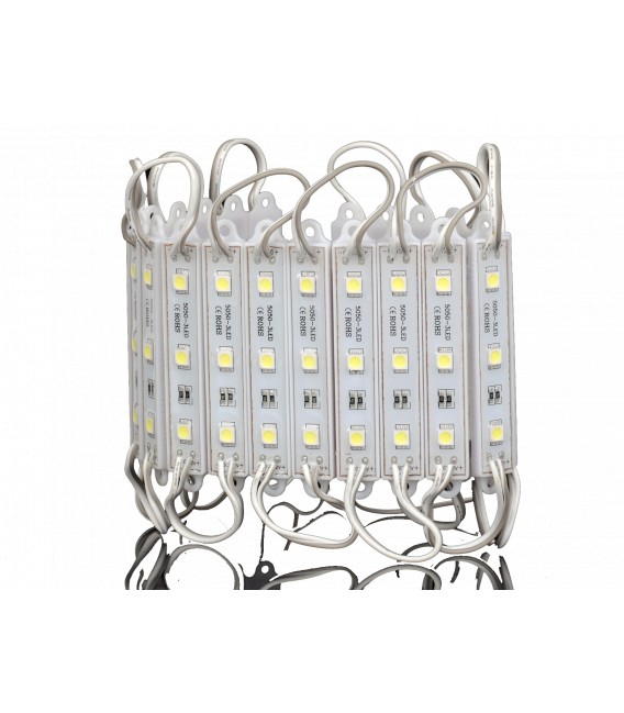 LED MODULI SMD5050-3CHIP  12V CON LENTE BIANCO