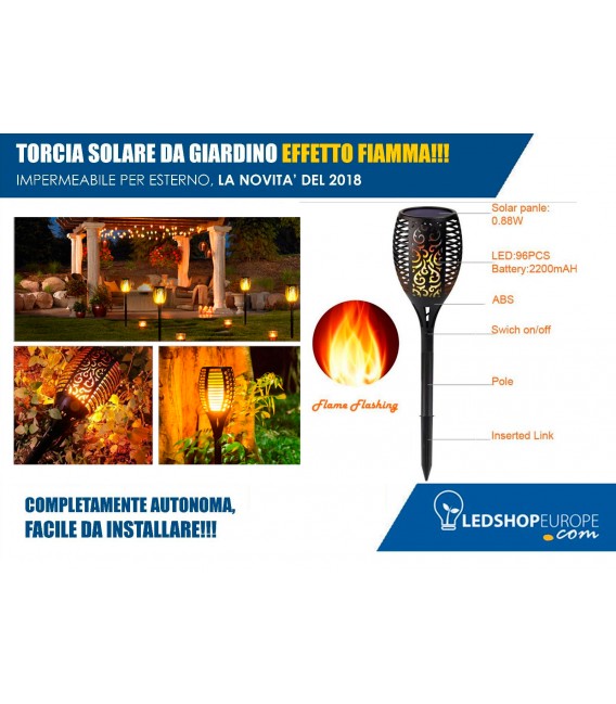 TORCIA SOLARE EFFETTO FIAMMA